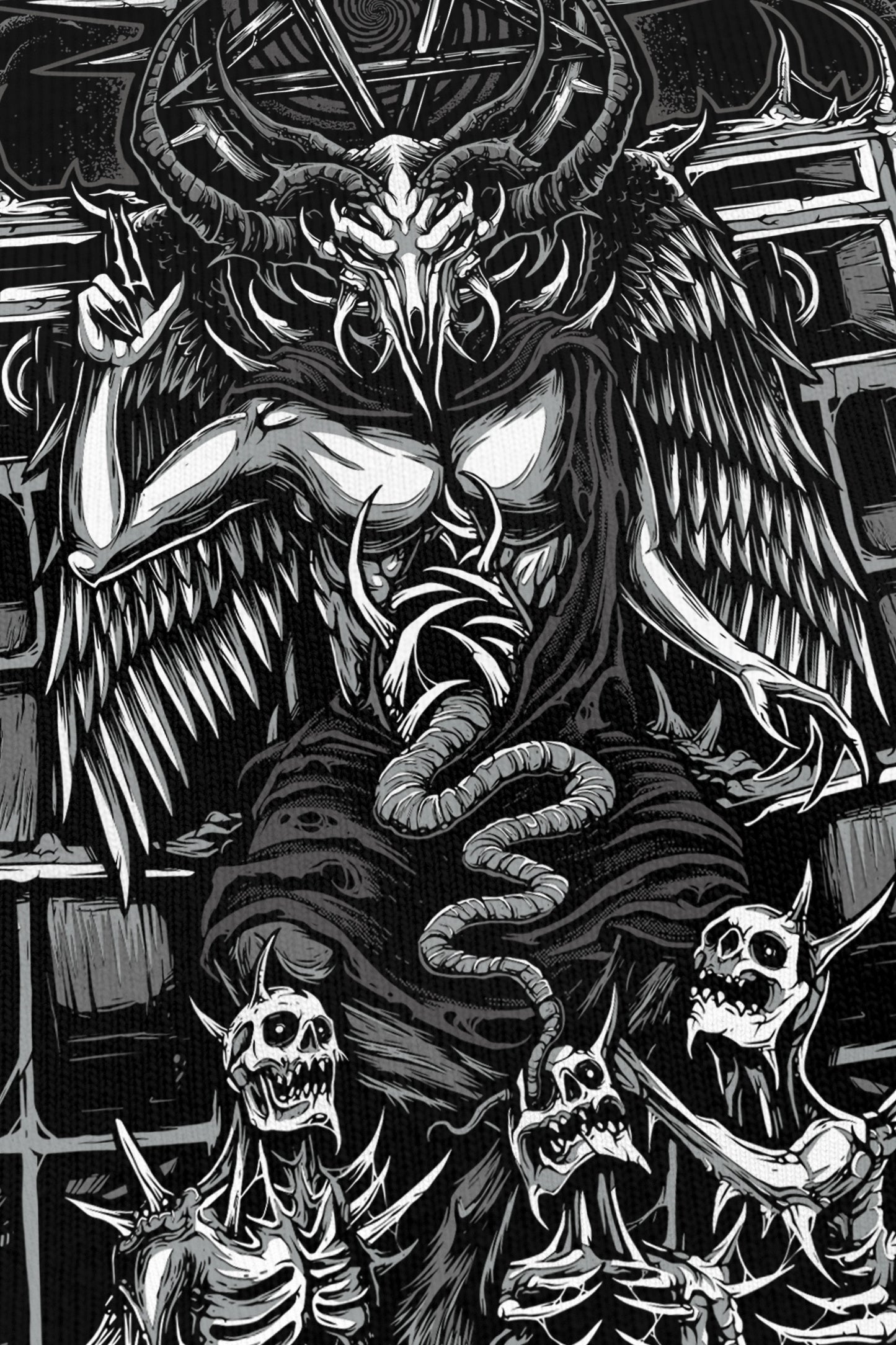 666 Noir, zoom sur l'impression du visuel, Etilik Wear