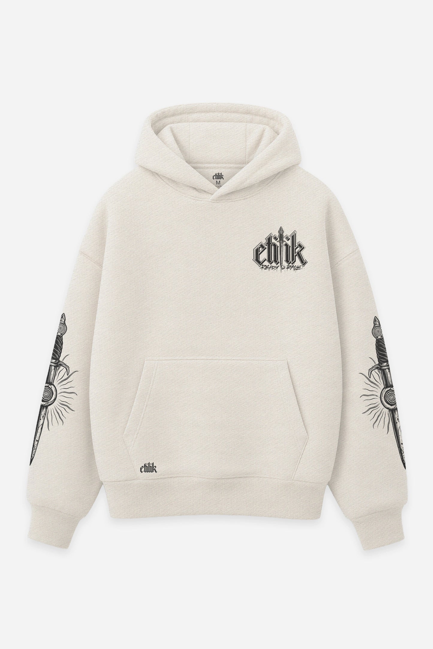 Hoodie Blind $uffering vanilla, face : logo Etilik, design free party dark, sweat à capuche Etilik Wear