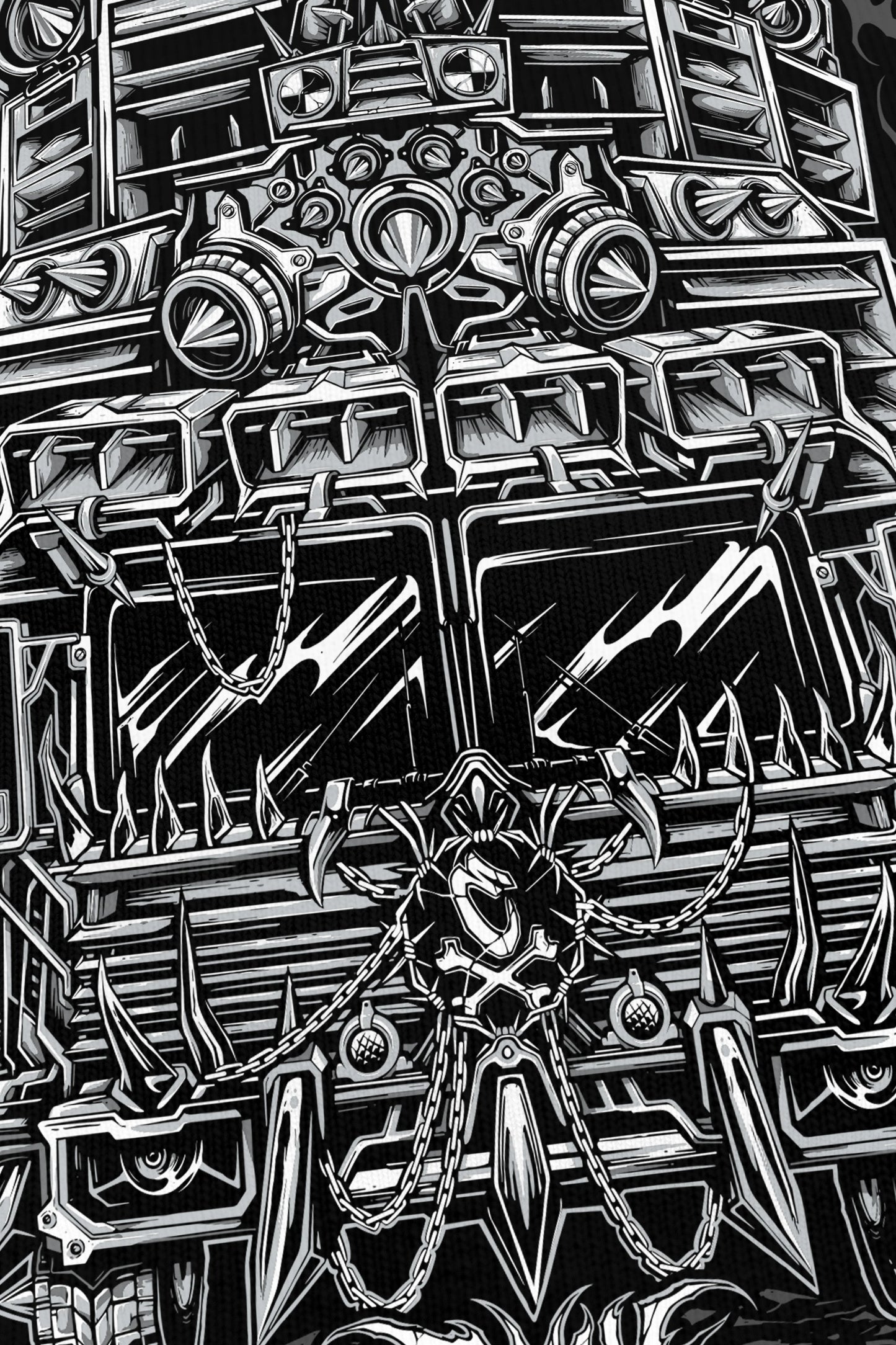 Fury noir, zoom sur l'impression du visuel, Etilik Wear