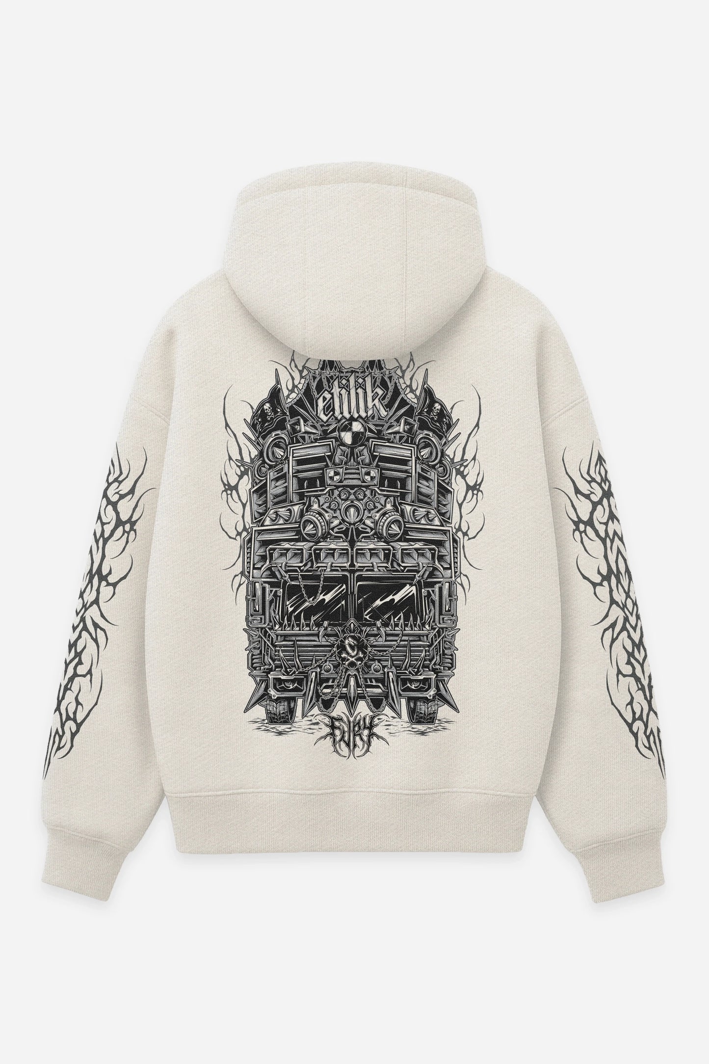 Hoodie Fury vanilla, dos : bootleg Mad Max, post-apo pop culture, Etilik Wear