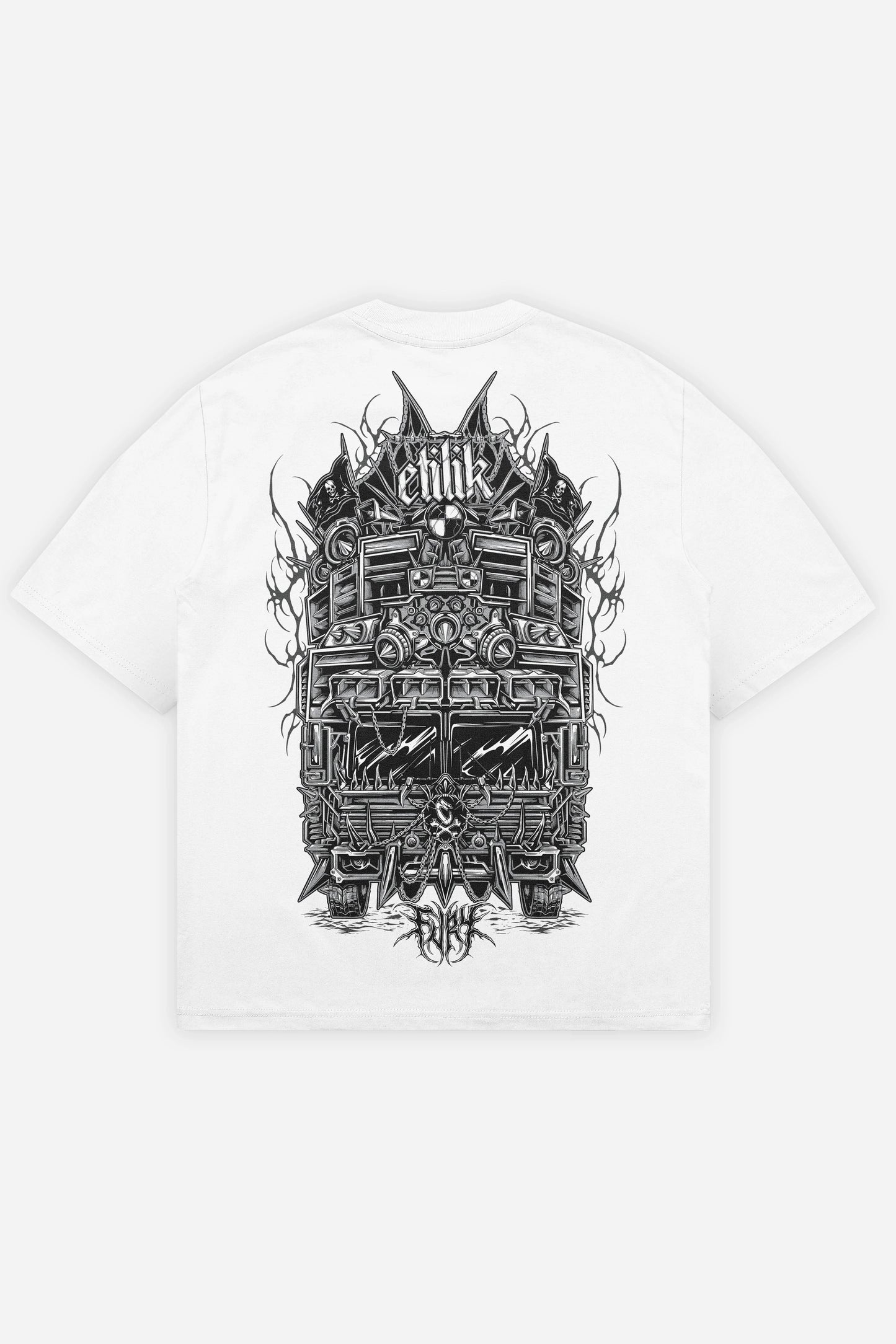 Fury t-shirt blanc oversize dos