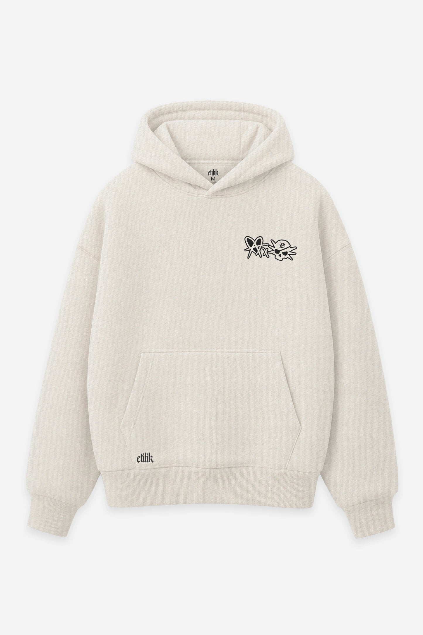 Hoodie Hardcore ou j'bute la vieille vanilla, face : design free party, teuf, hardcore, sweat à capuche Etilik Wear