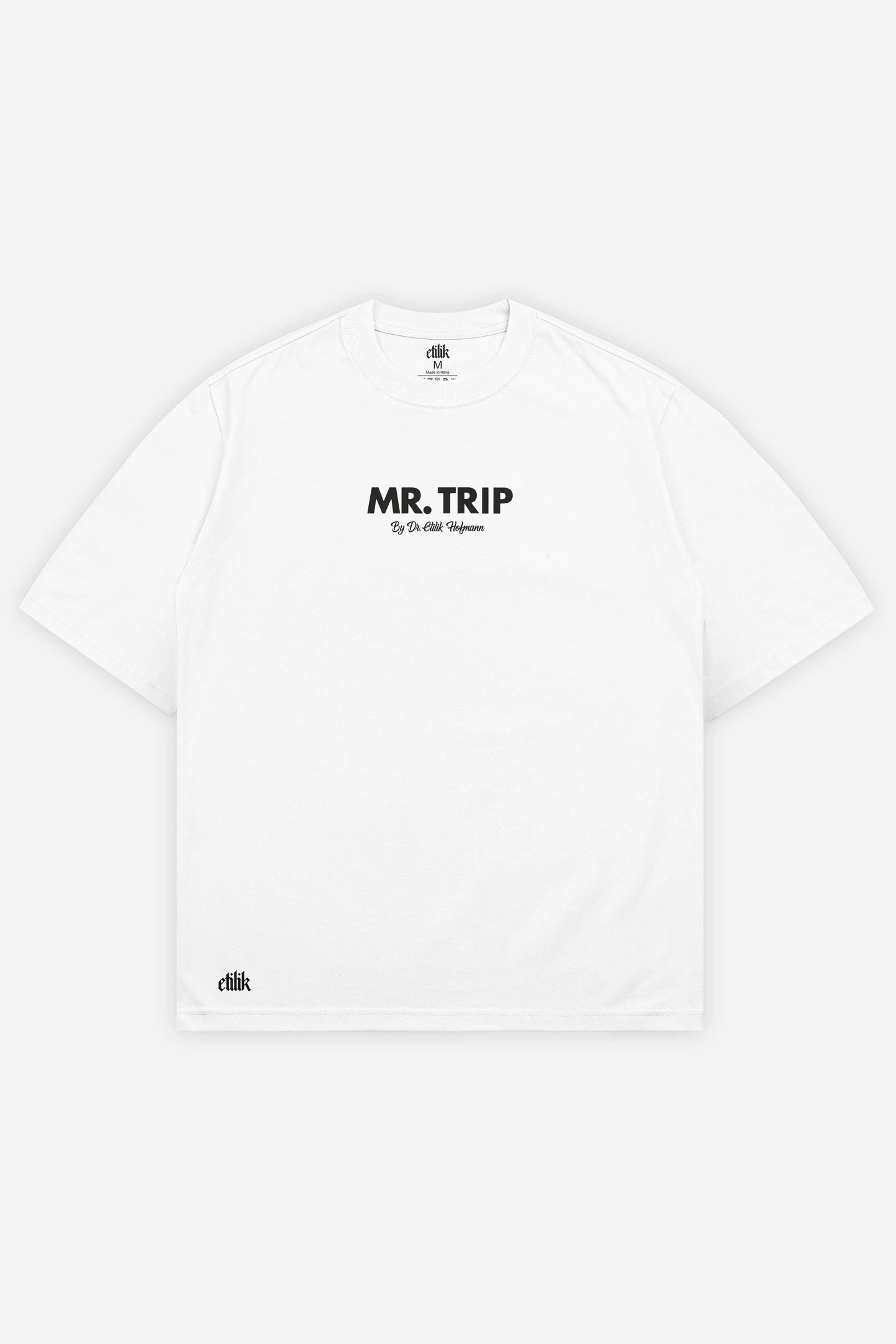 Mr Trip t-shirt blanc oversize face