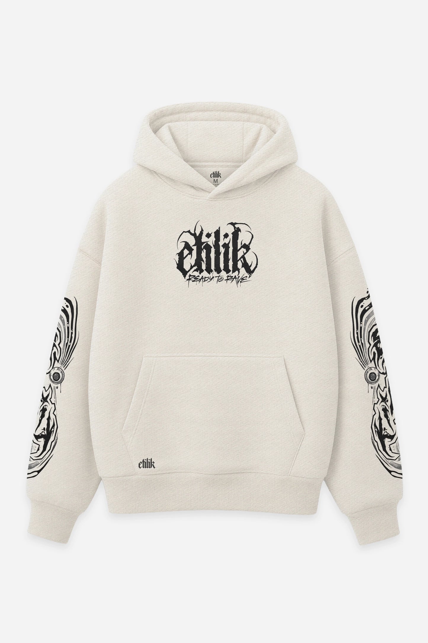Hoodie Mental Disorder vanilla, face : logo Etilik, bootleg de Junji Ito, sweat à capuche Etilik Wear