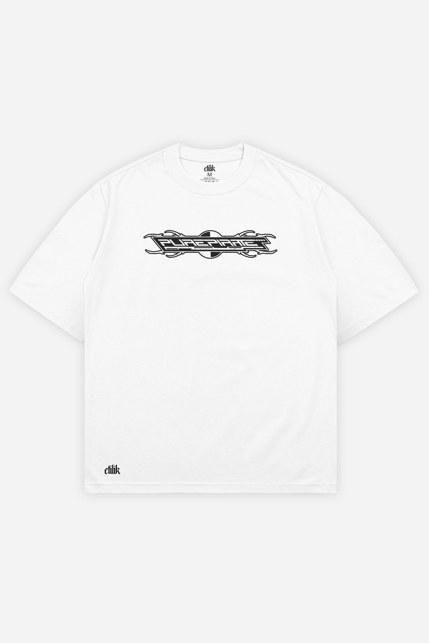 Pure Pirate t-shirt blanc oversize face