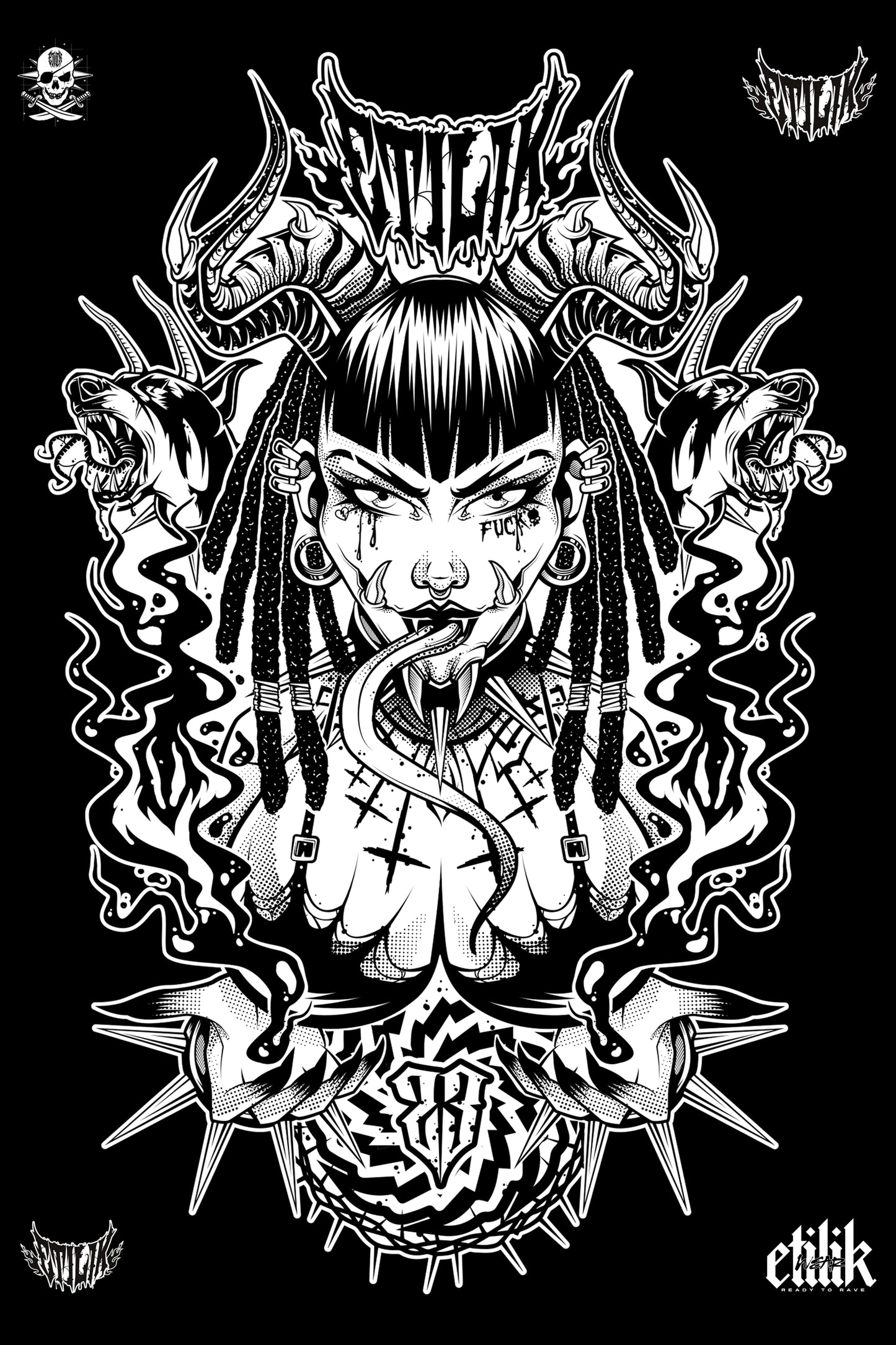Rave in Bogota Deb - Débardeur Black - Etilik Wear