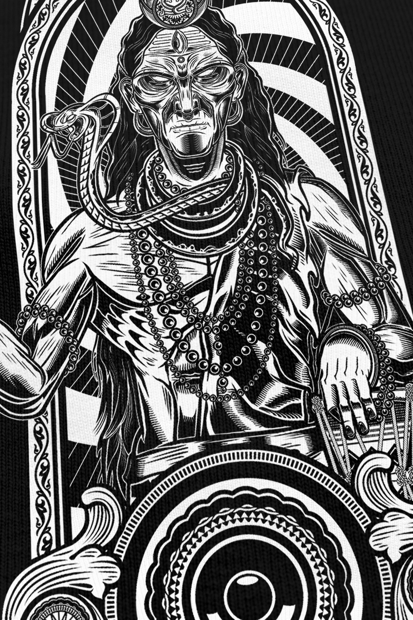 Billx - Shiva V1 noir, zoom sur l'impression du visuel, Etilik Wear
