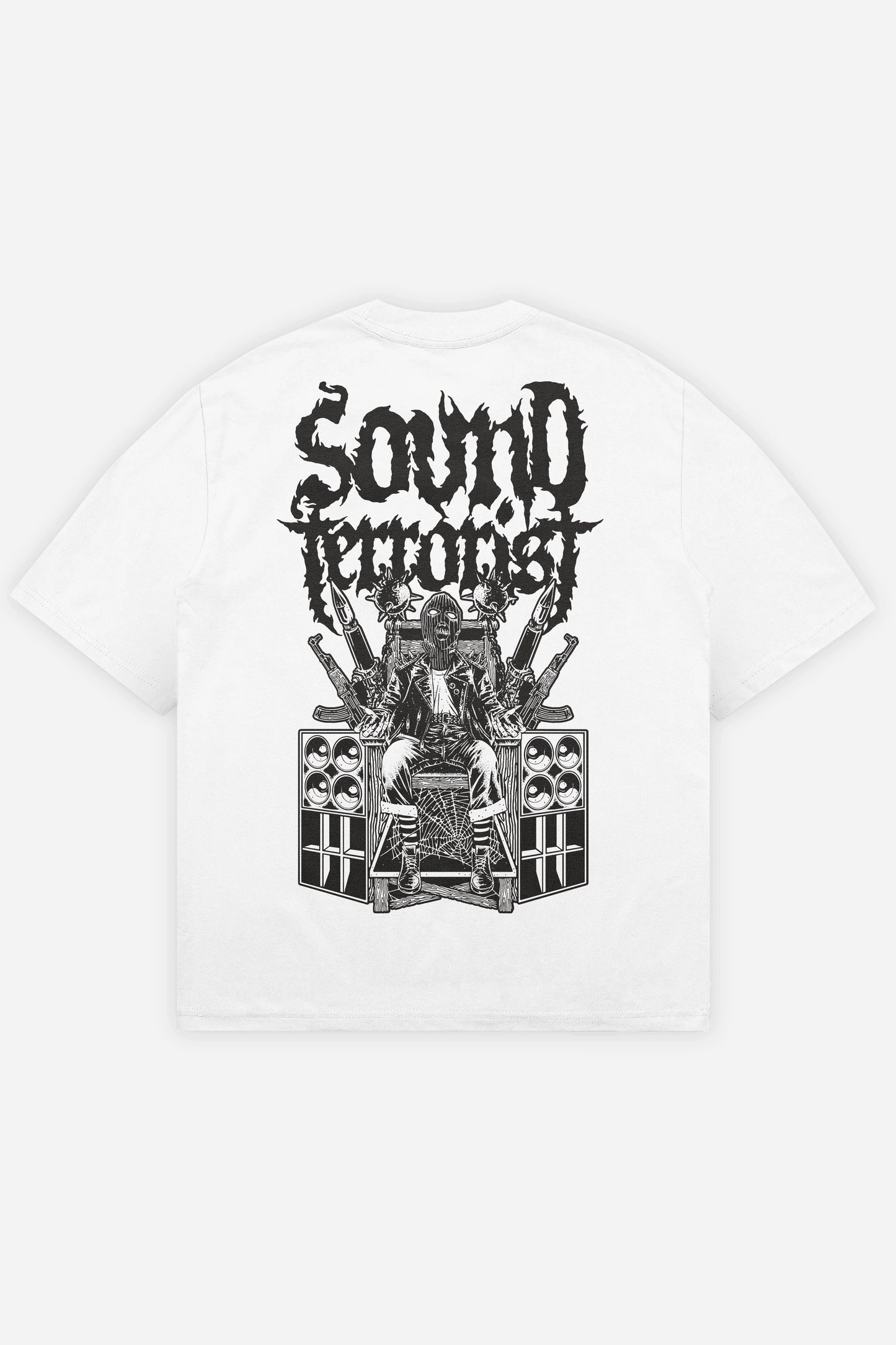 Sound Terrorist t-shirt blanc oversize dos