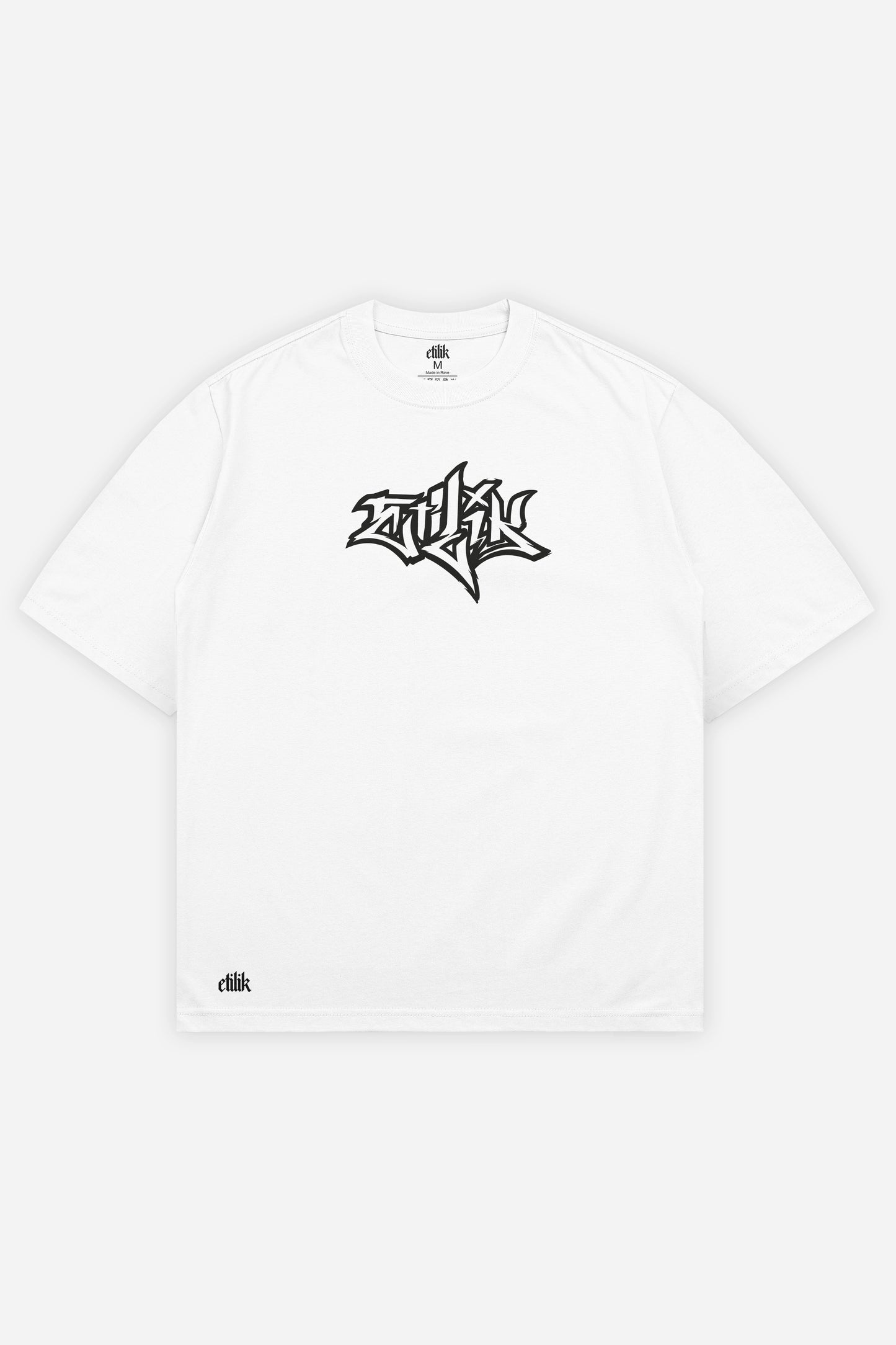 T-shirt Keta Kill Tekno blanc oversize, face : design tekno hardcore, free party teuf, Etilik Wear
