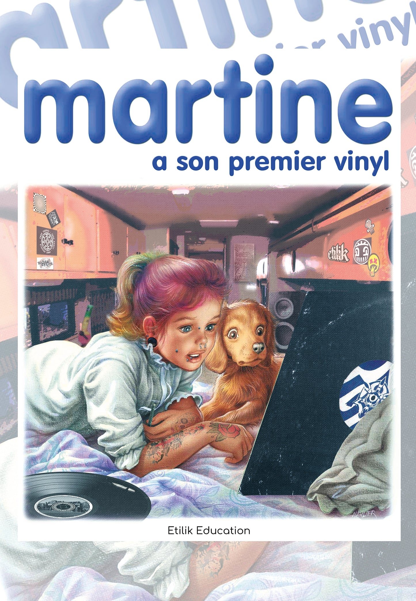 Martine a son premier vinyl White - Hoodie - Etilik Wear