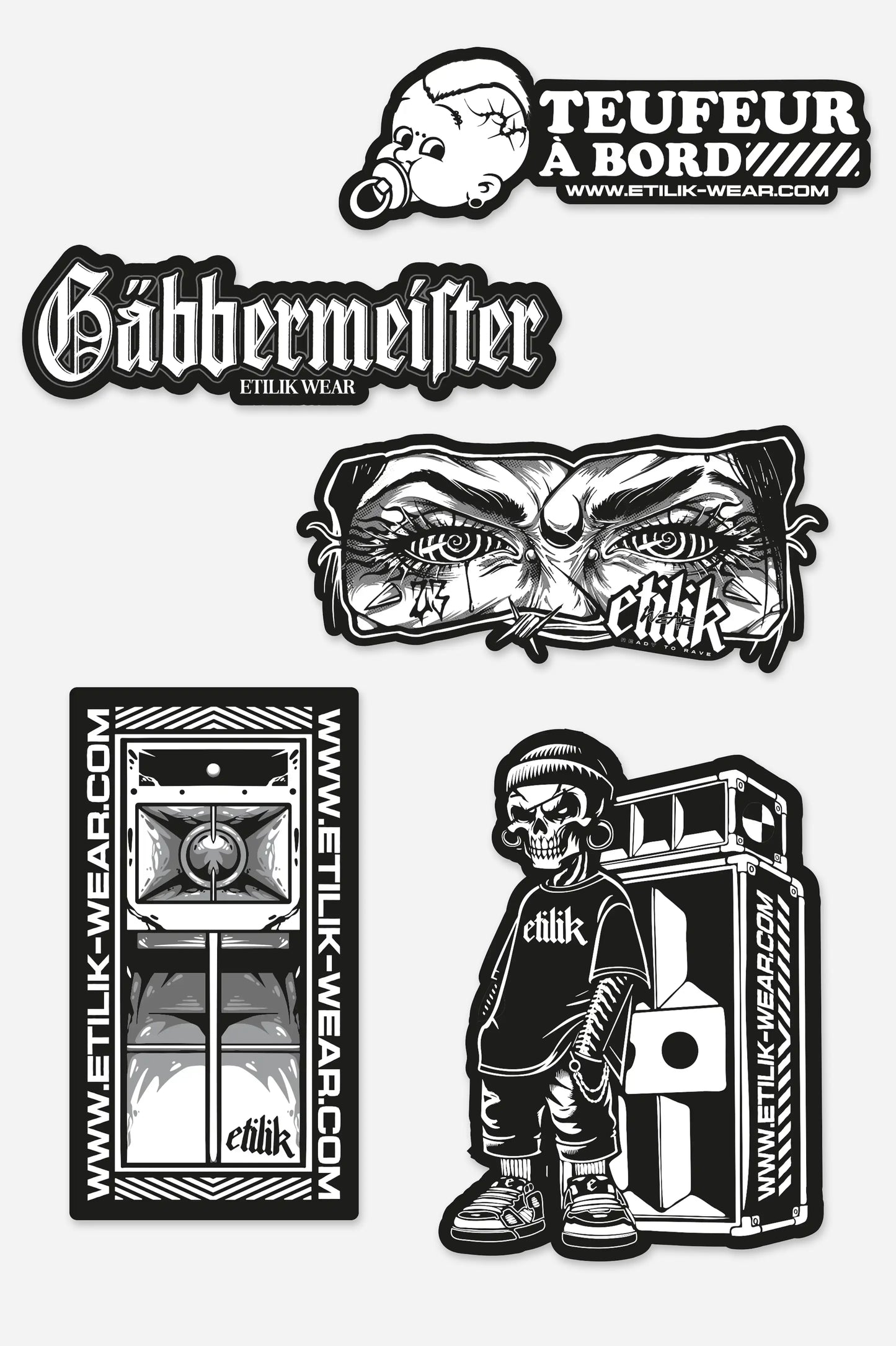 Etk Collection B&W stickers pack series 4
