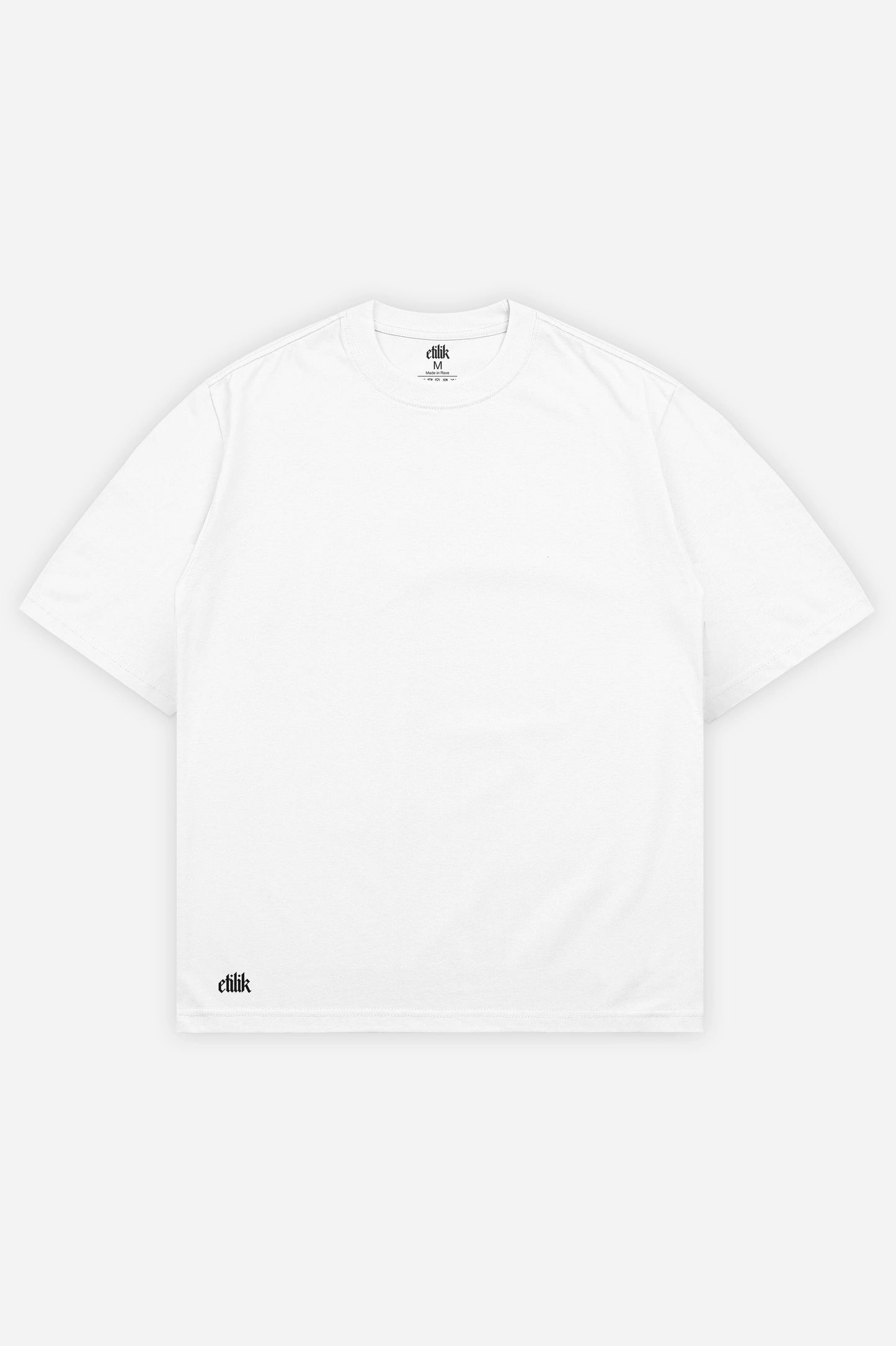 Custom Tee Oversize blanc, recto