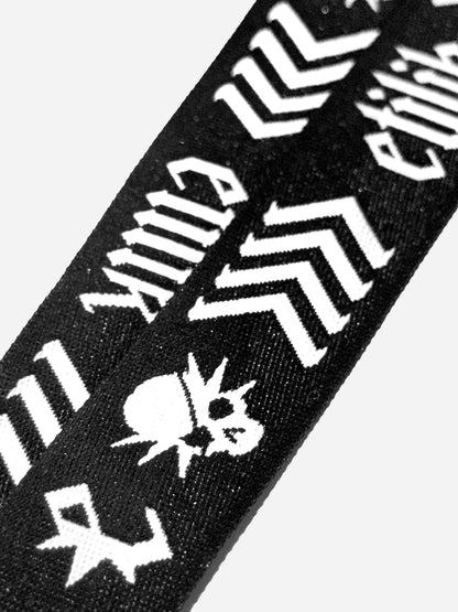 Tour de cou Etilik Crew : zoom sur le tissage du motif, accessoire free party, Etilik Wear