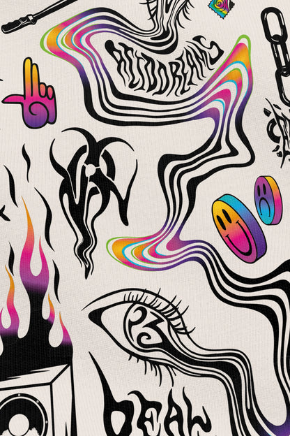 Acid Dream Vanilla, zoom sur l'impression du visuel, Etilik Wear