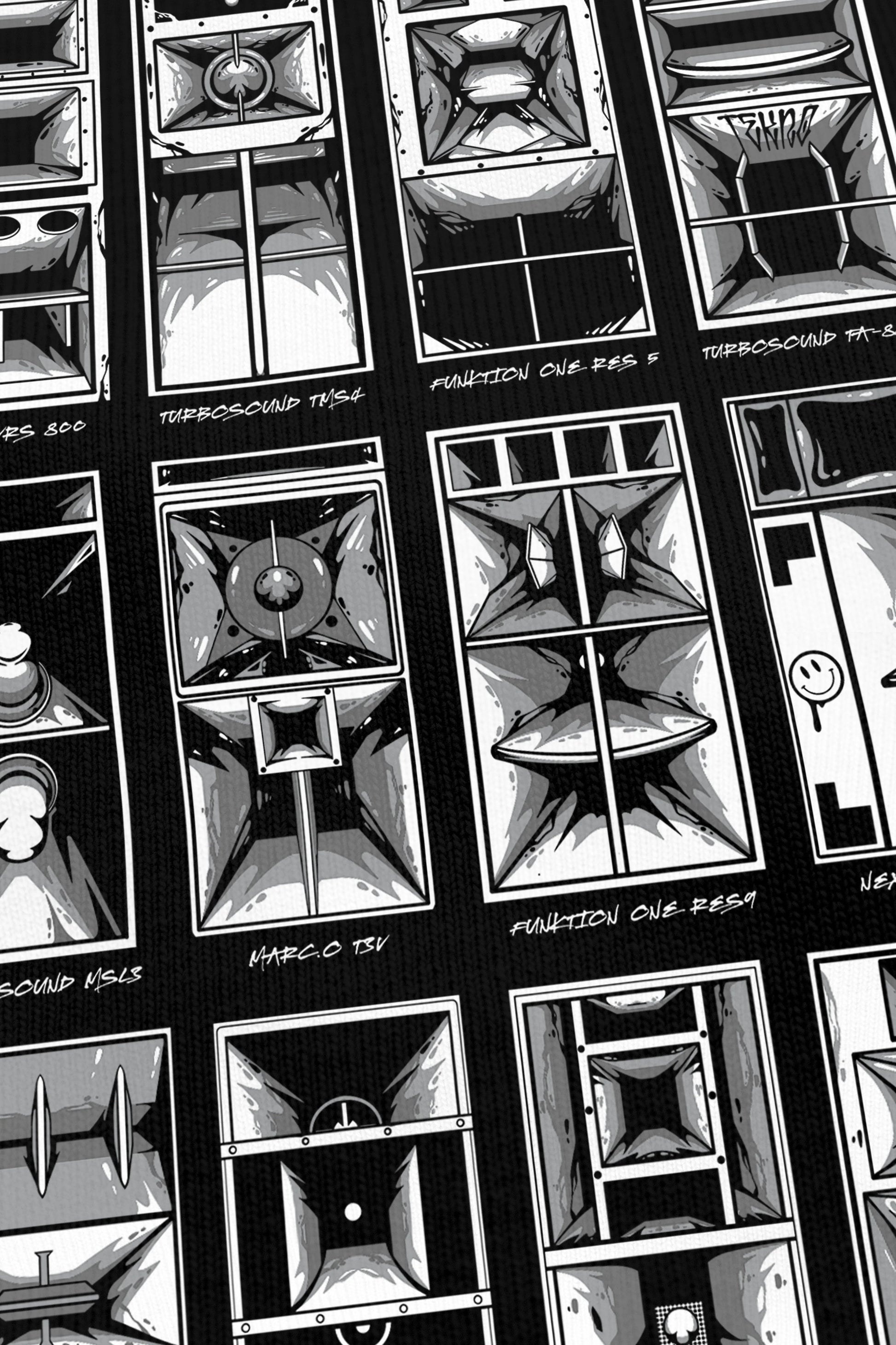 Choose Your Weapon noir, zoom sur l'impression du visuel, Etilik Wear