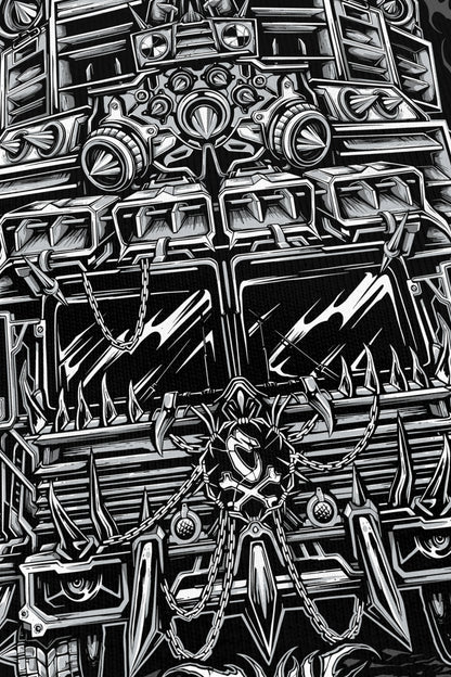 Fury noir, zoom sur l'impression du visuel, Etilik Wear
