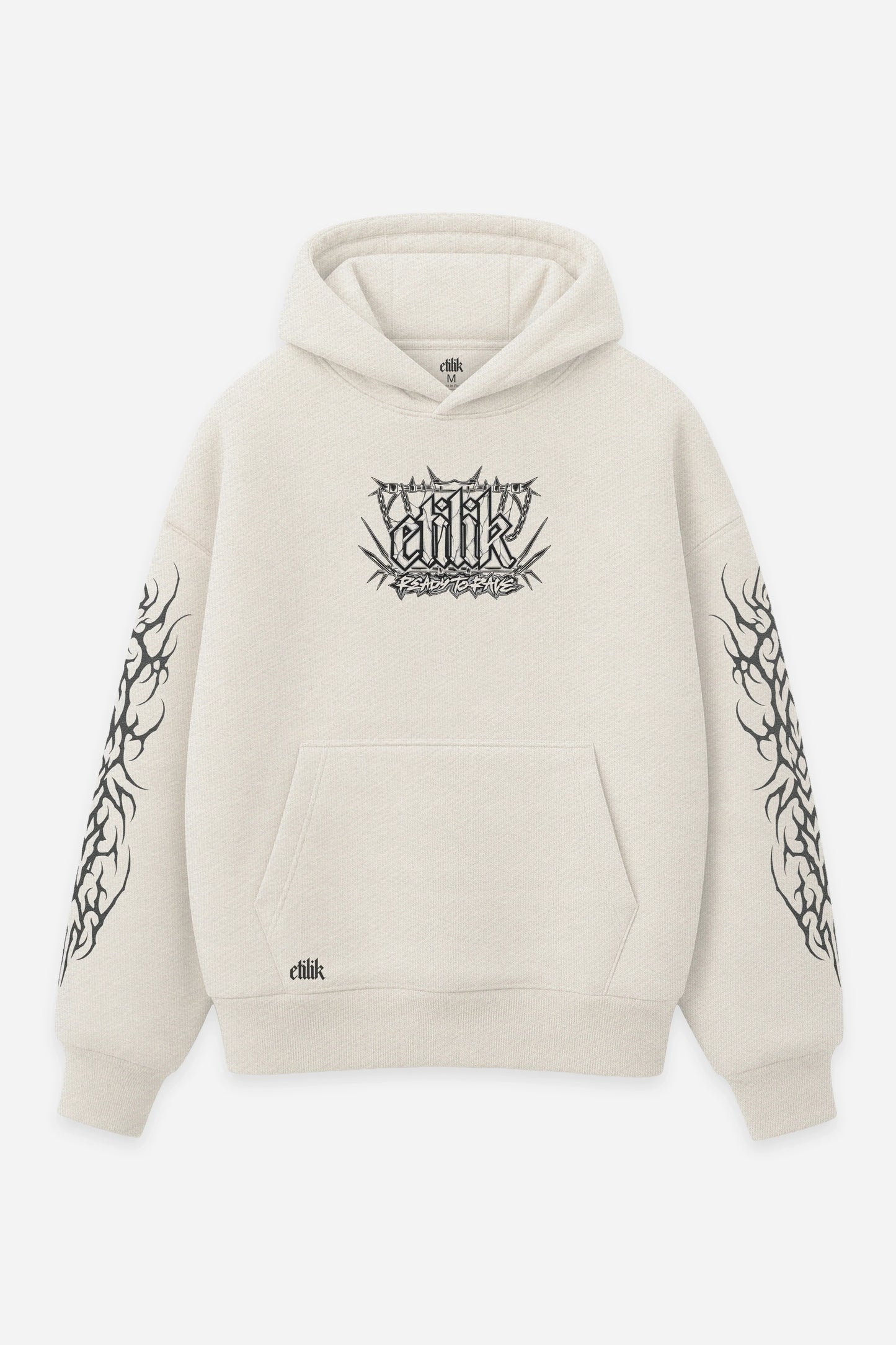 Hoodie Fury vanilla, face : logo Etilik, pop culture, sweat à capuche Etilik Wear