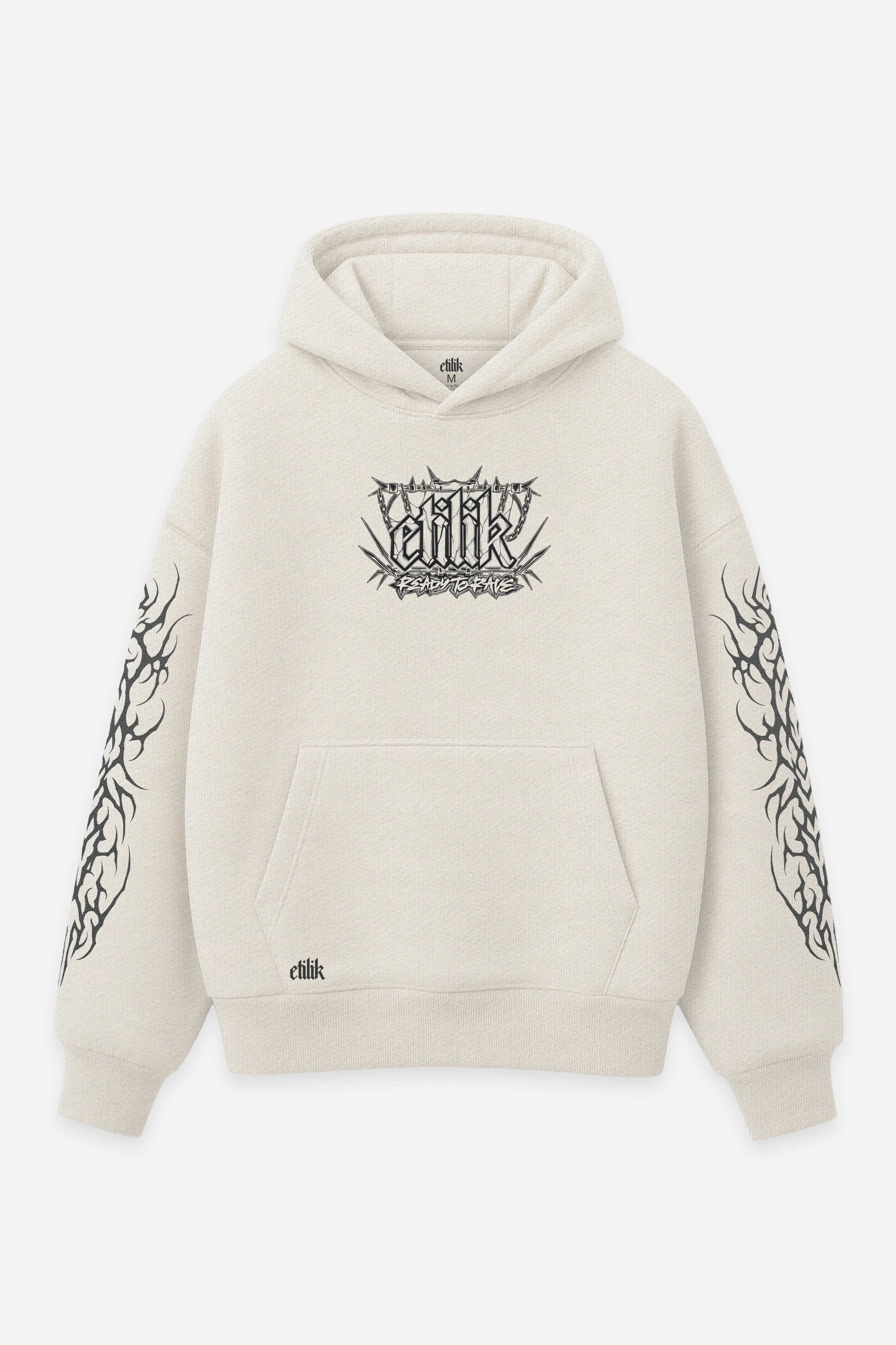 Hoodie Fury vanilla, face : logo Etilik, pop culture, sweat à capuche Etilik Wear