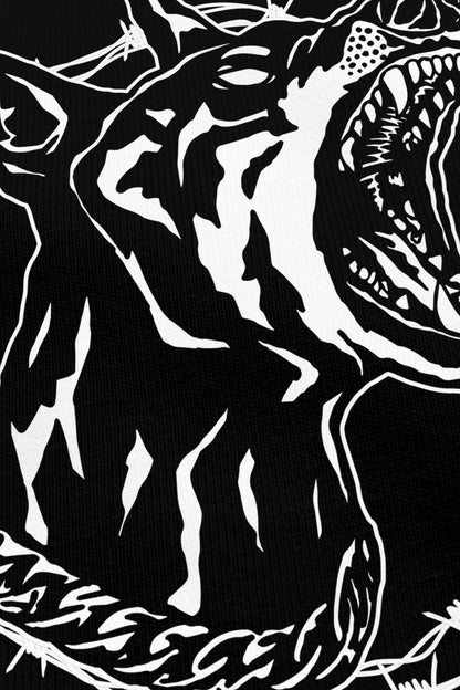 Gabber noir, zoom sur l'impression du visuel, Etilik Wear