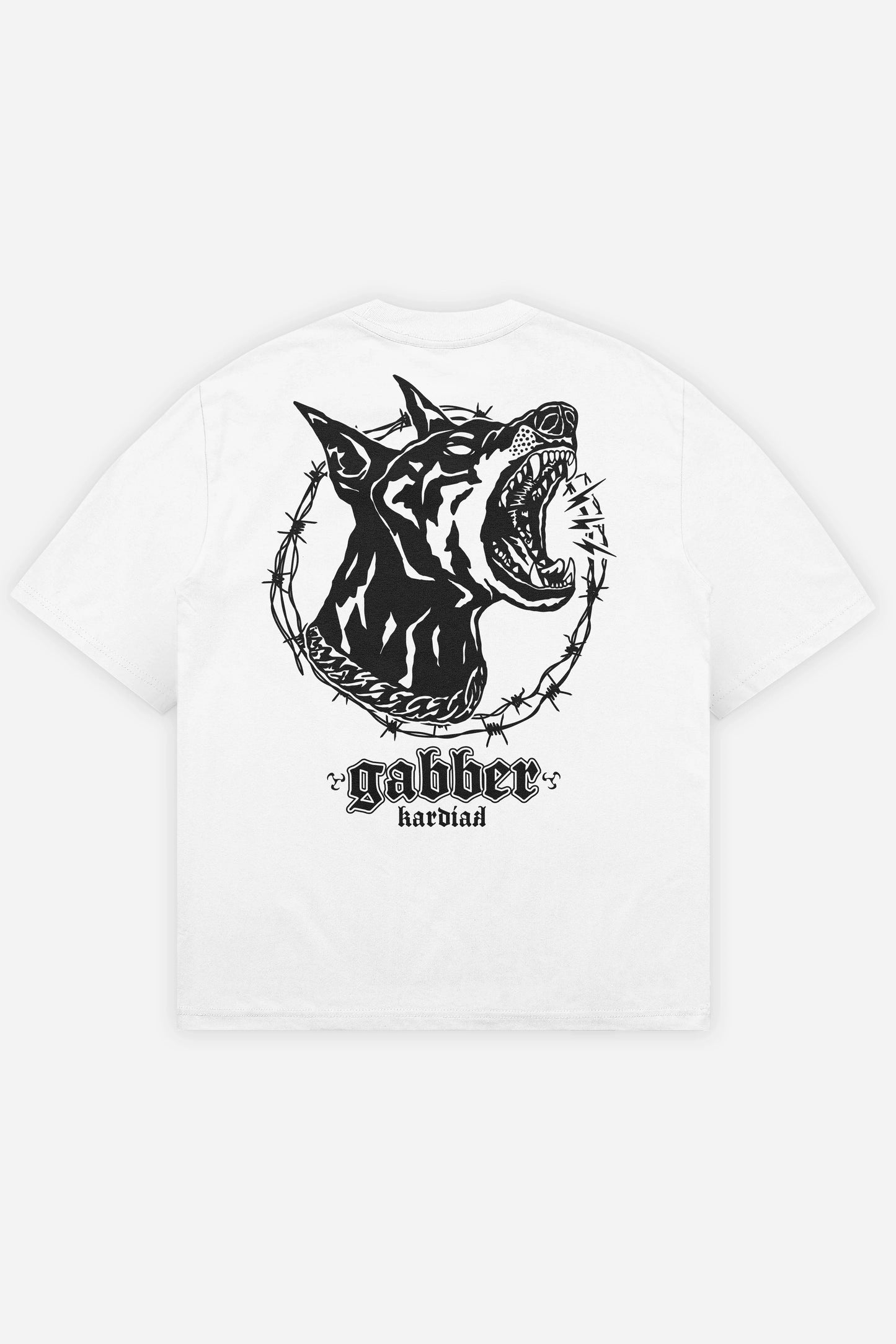 Gabber t-shirt blanc oversize dos