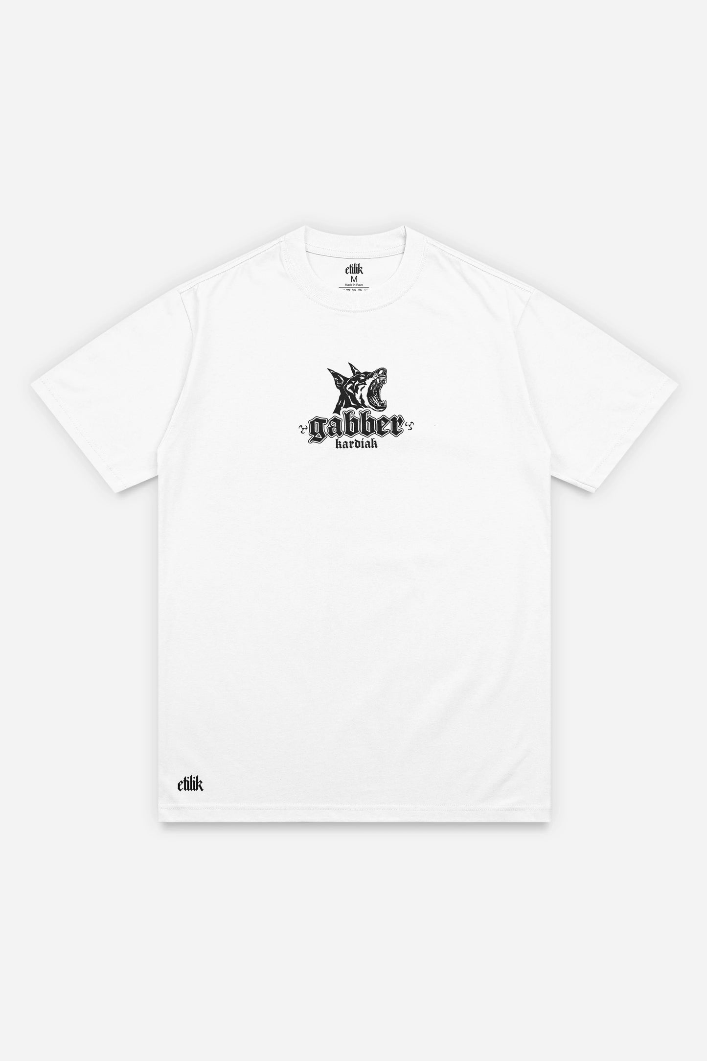 Gabber t-shirt blanc face