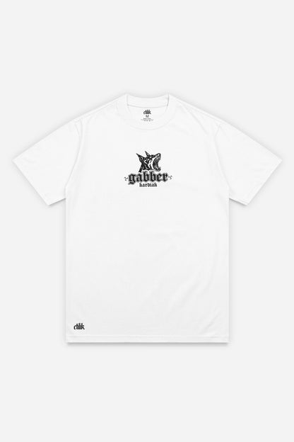 Gabber t-shirt blanc face