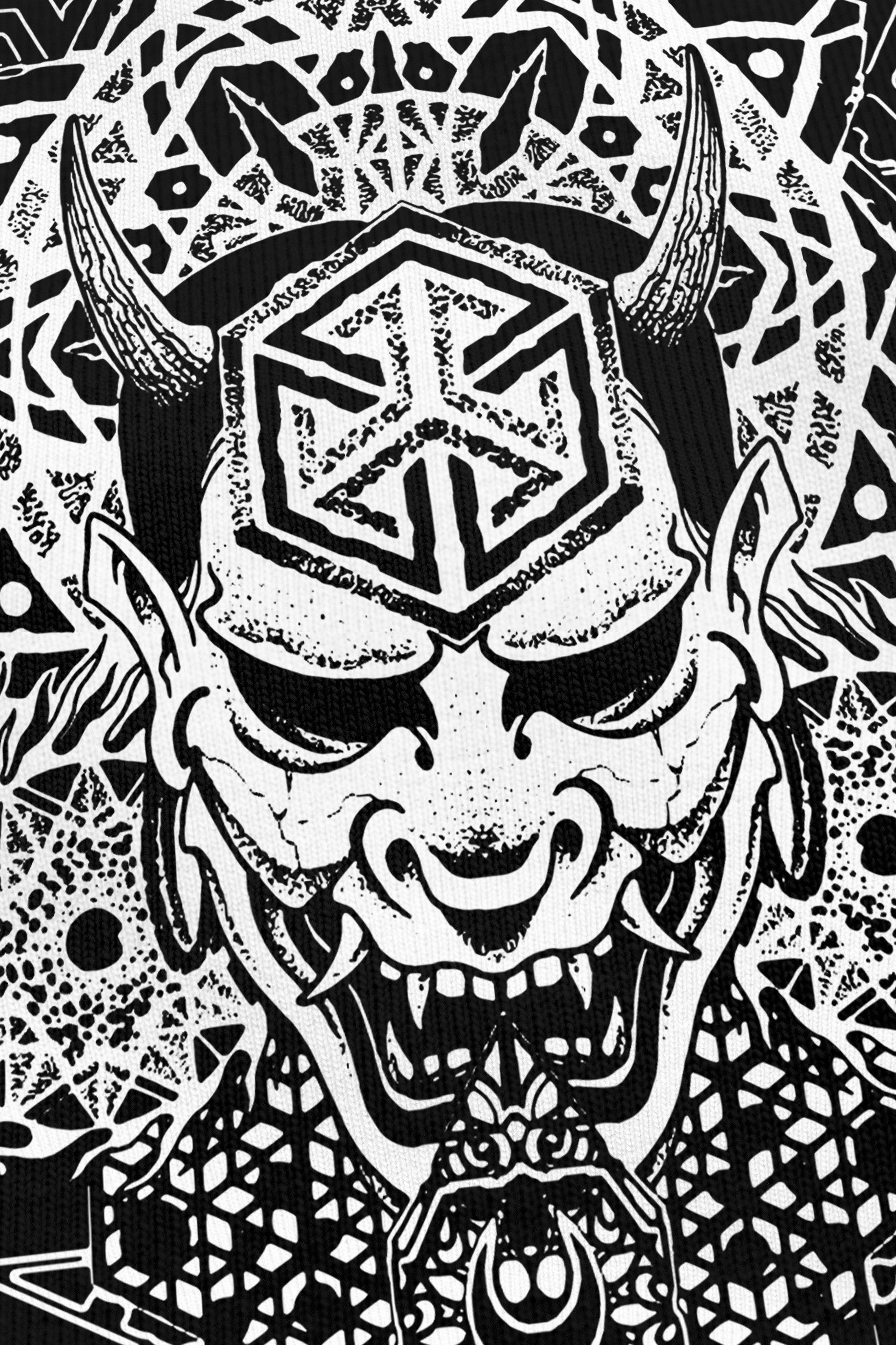 Hannyacore noir, zoom sur l'impression du visuel, Etilik Wear