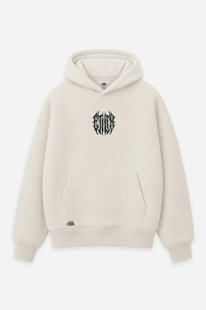 Hoodie Hannyacore vanilla, face : logo Hannyacore, design irezumi, tattoo japonais, sweat à capuche Etilik Wear