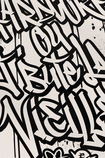 Hardcore ou j'bute la vieille Vanilla, zoom sur l'impression du visuel, Etilik Wear