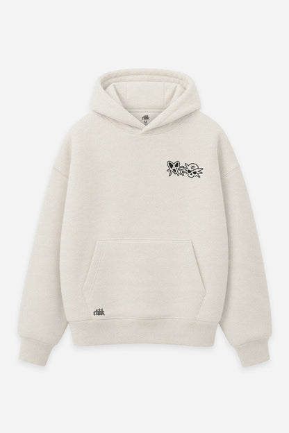 Hoodie Hardcore ou j'bute la vieille vanilla, face : design free party, teuf, hardcore, sweat à capuche Etilik Wear
