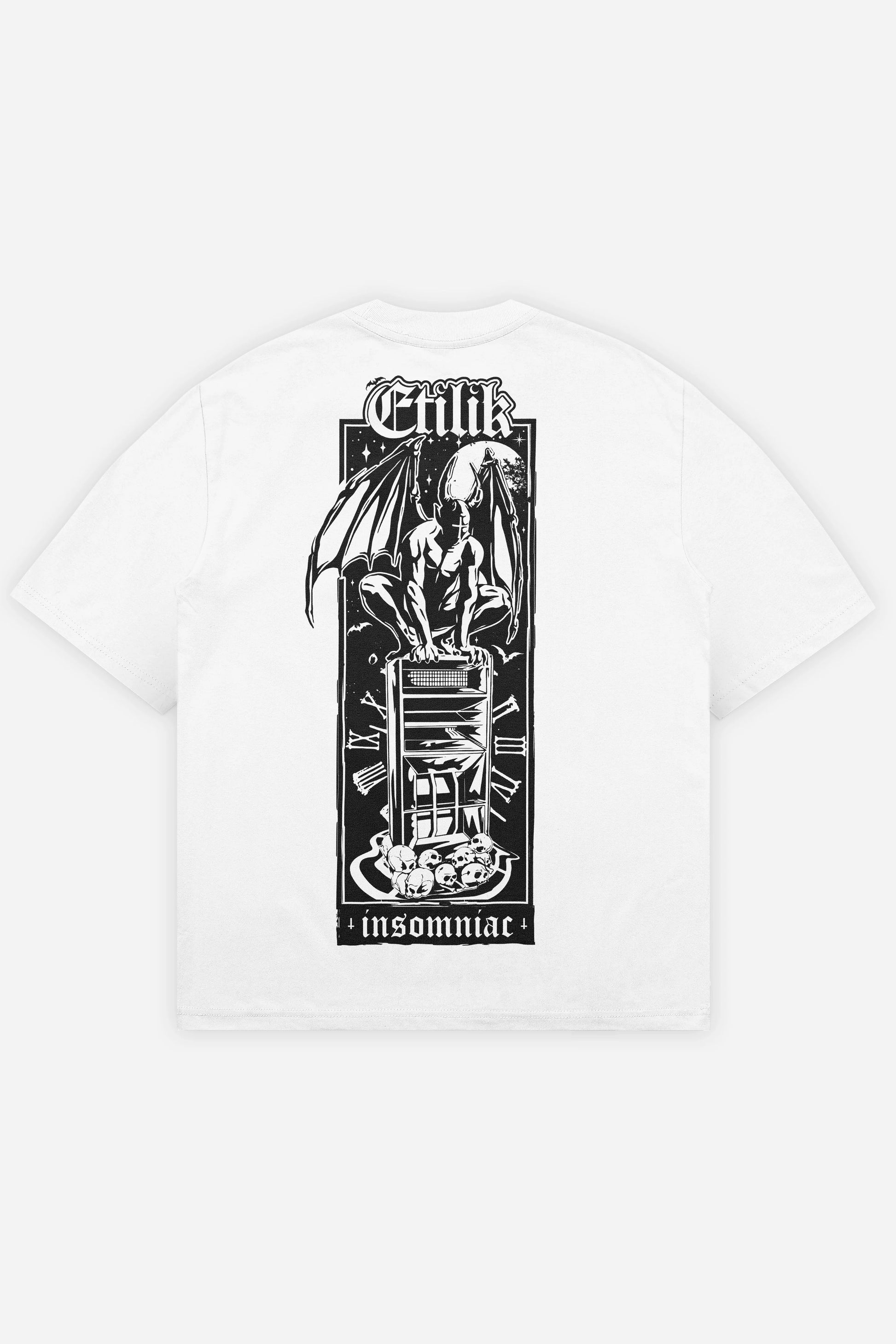 Insomniac t-shirt blanc oversize dos