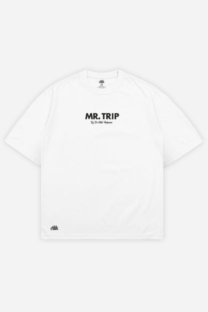 Mr Trip t-shirt blanc oversize face