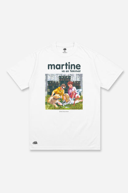 Martine va en Teknival White - T-shirt