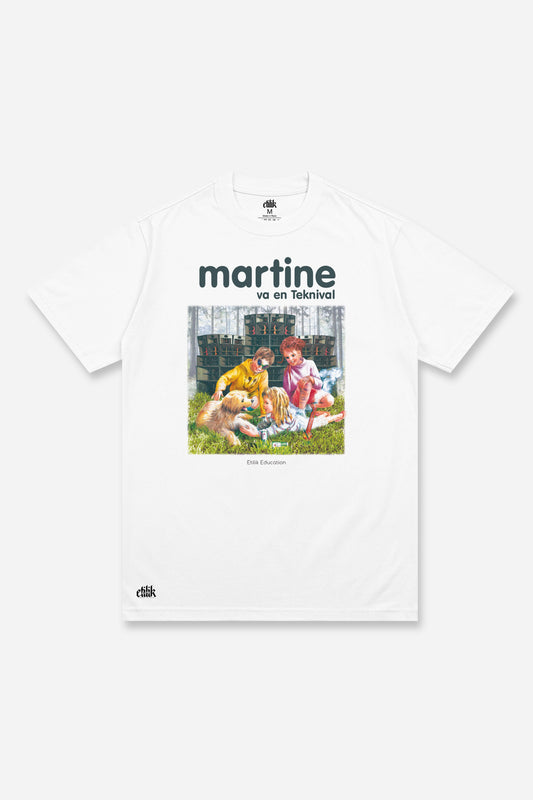 Martine goes to Teknival White - T-shirt