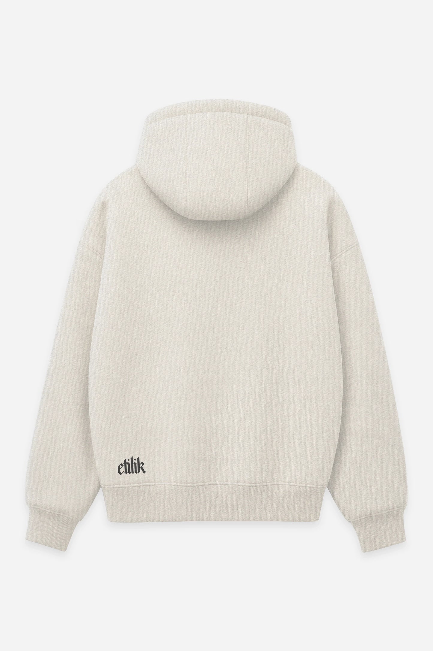Hoodie Martine va en Teknival vanilla, dos : sweat à capuche uni, Etilik Wear