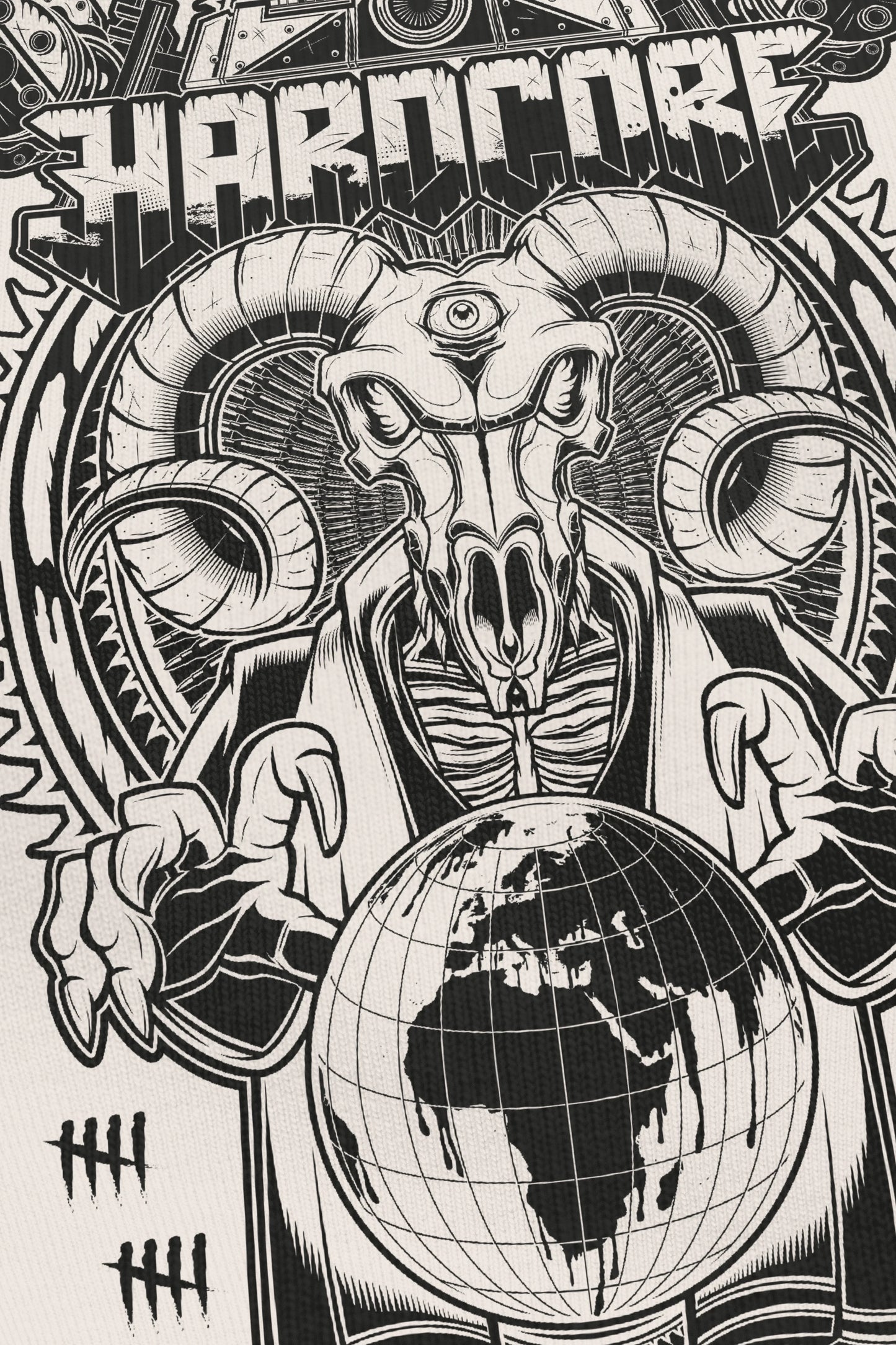 Master-HxC Vanilla, zoom sur l'impression du visuel, Etilik Wear
