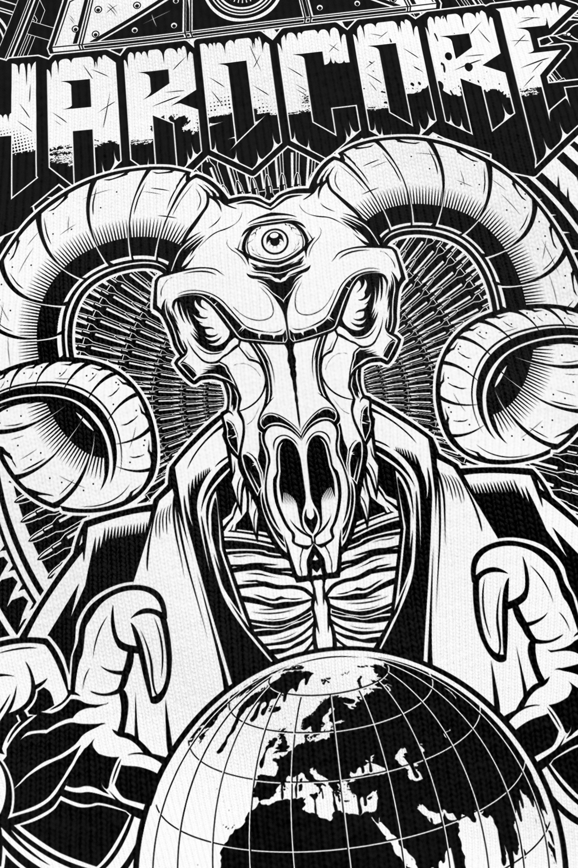 Master-HxC noir, zoom sur l'impression du visuel, Etilik Wear