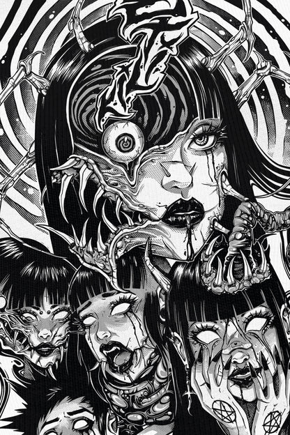 Mental Disorder blanc, zoom sur l'impression du visuel, Etilik Wear