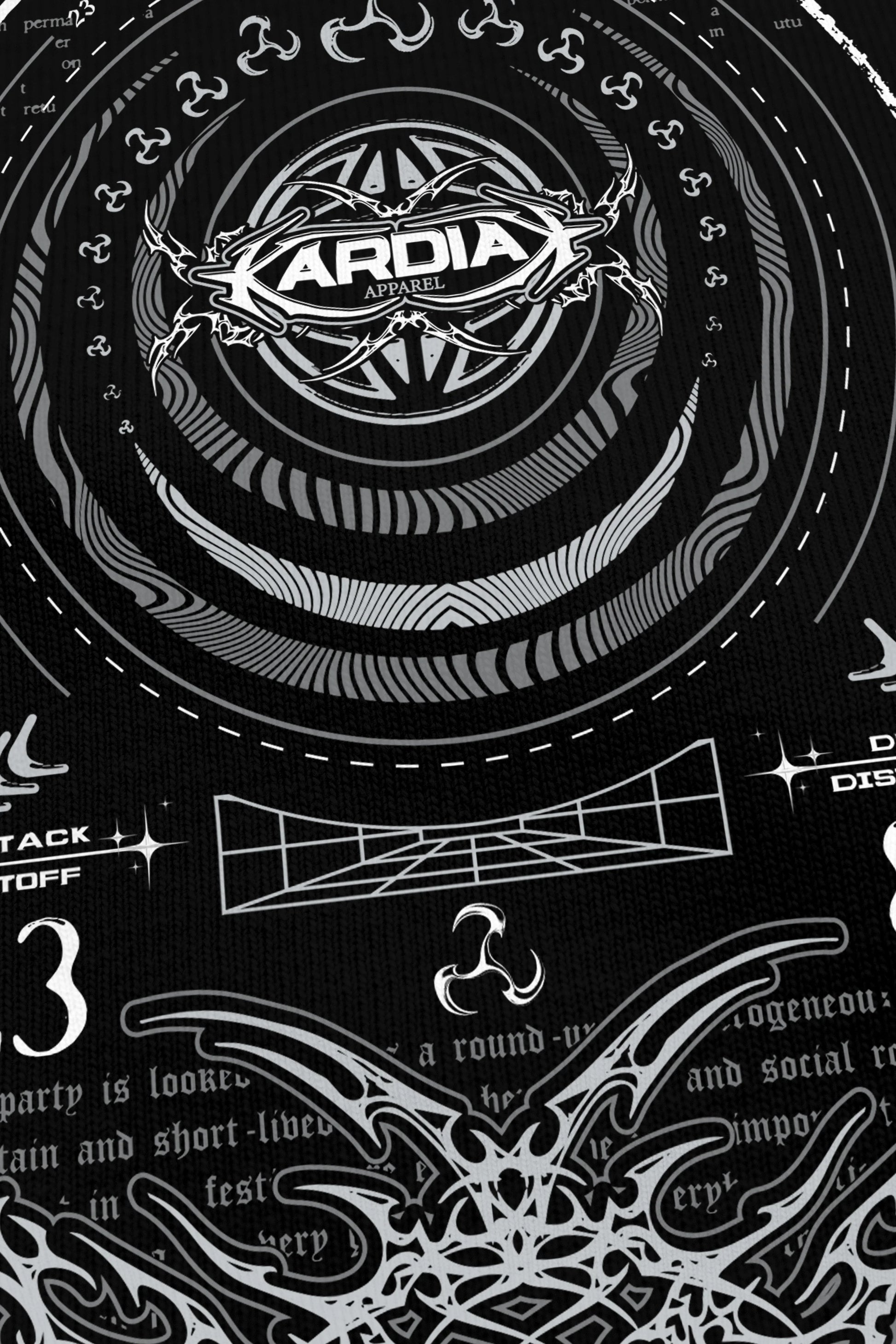 Mentalcore noir, zoom sur l'impression du visuel, Etilik Wear