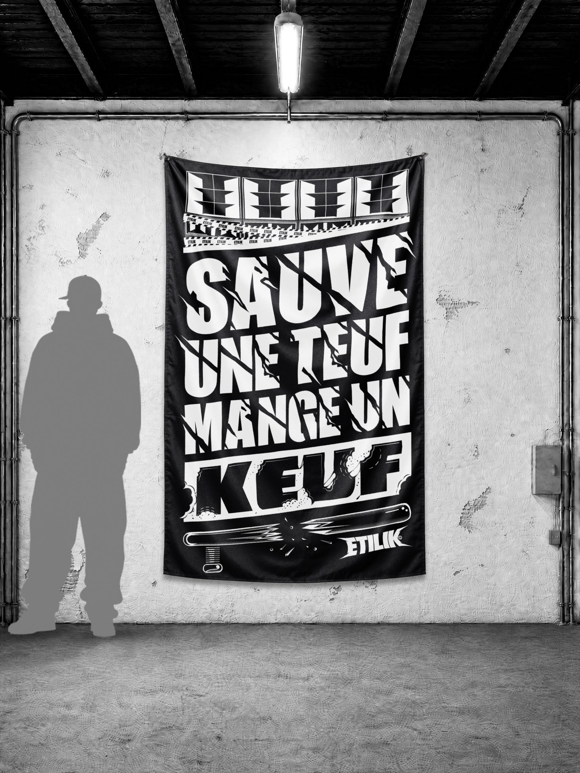 Sauve une teuf mange un keuf - Tenture