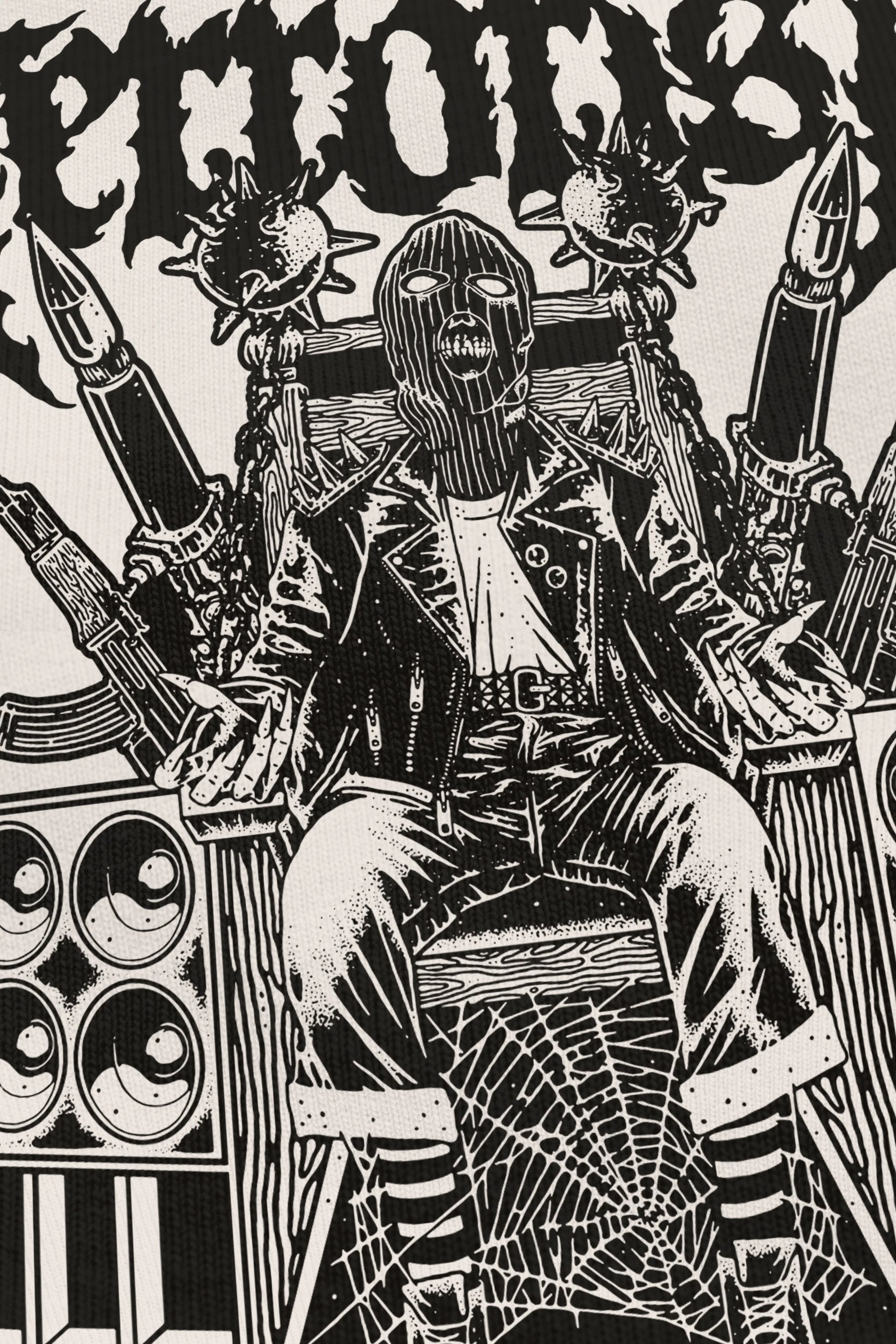 Sound Terrorist Vanilla, zoom sur l'impression du visuel, Etilik Wear