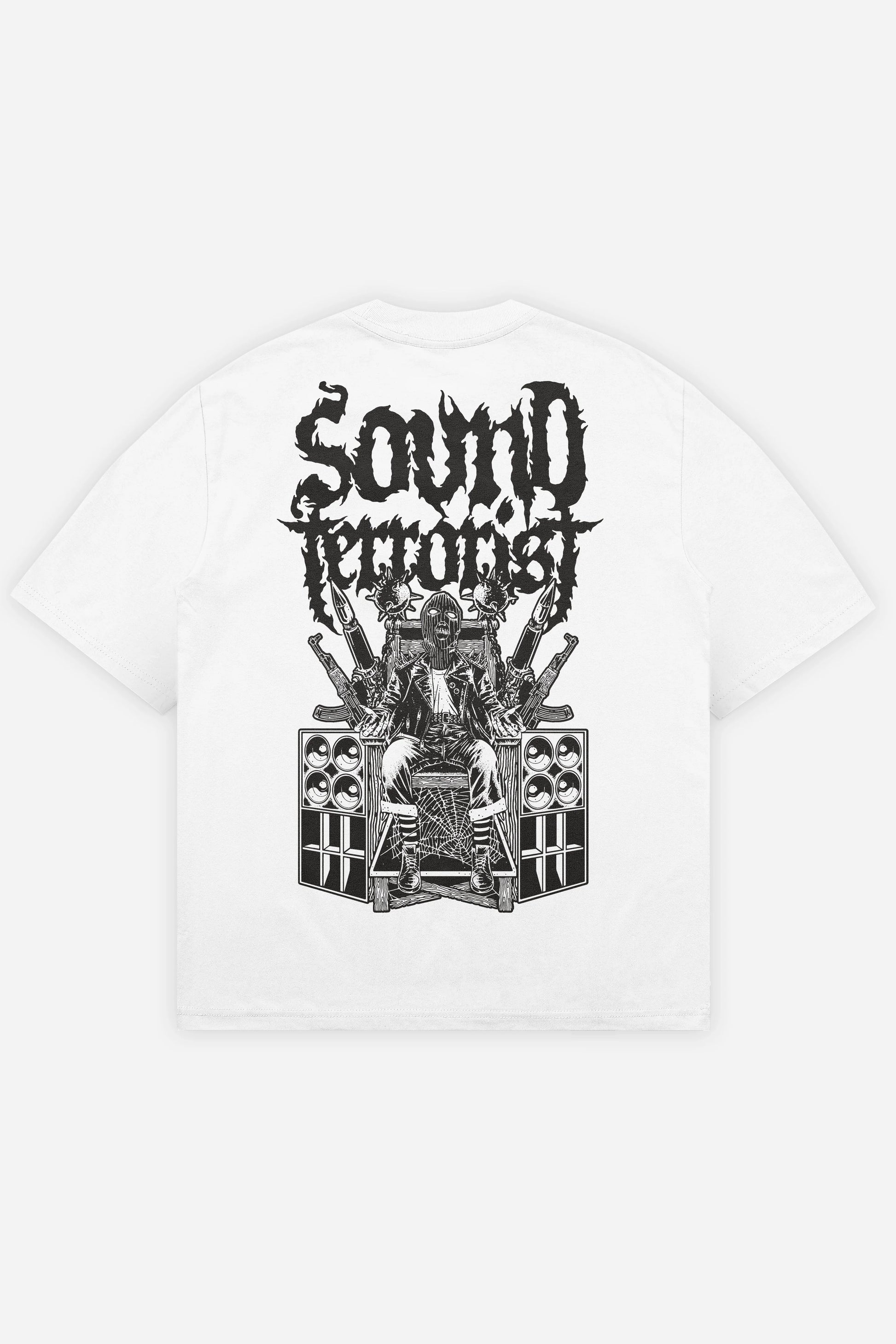 Sound Terrorist t-shirt blanc oversize dos