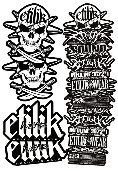 Etk Collection B&W stickers pack series 0 - Etilik Wear 