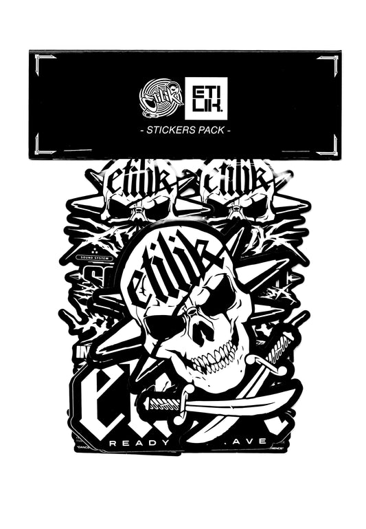 Etk Collection B&W stickers pack series 0 - Etilik Wear 