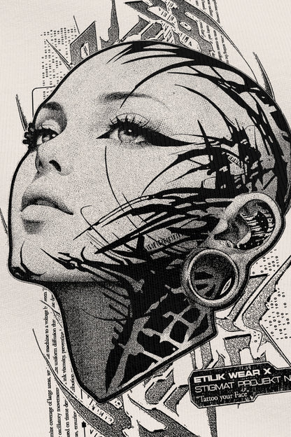 Tattoo your Face Vanilla, zoom sur l'impression du visuel, Etilik Wear