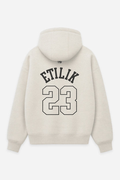 Hoodie 23 Tekno vanilla, dos : design free party tekno teuf, sweat à capuche Etilik Wear