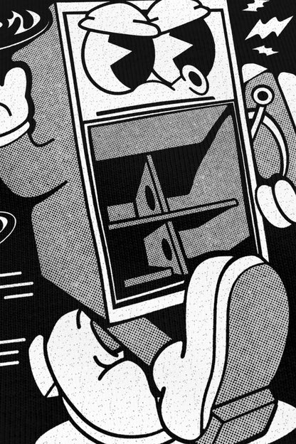 Tekno Dealer noir, zoom sur l'impression du visuel, Etilik Wear