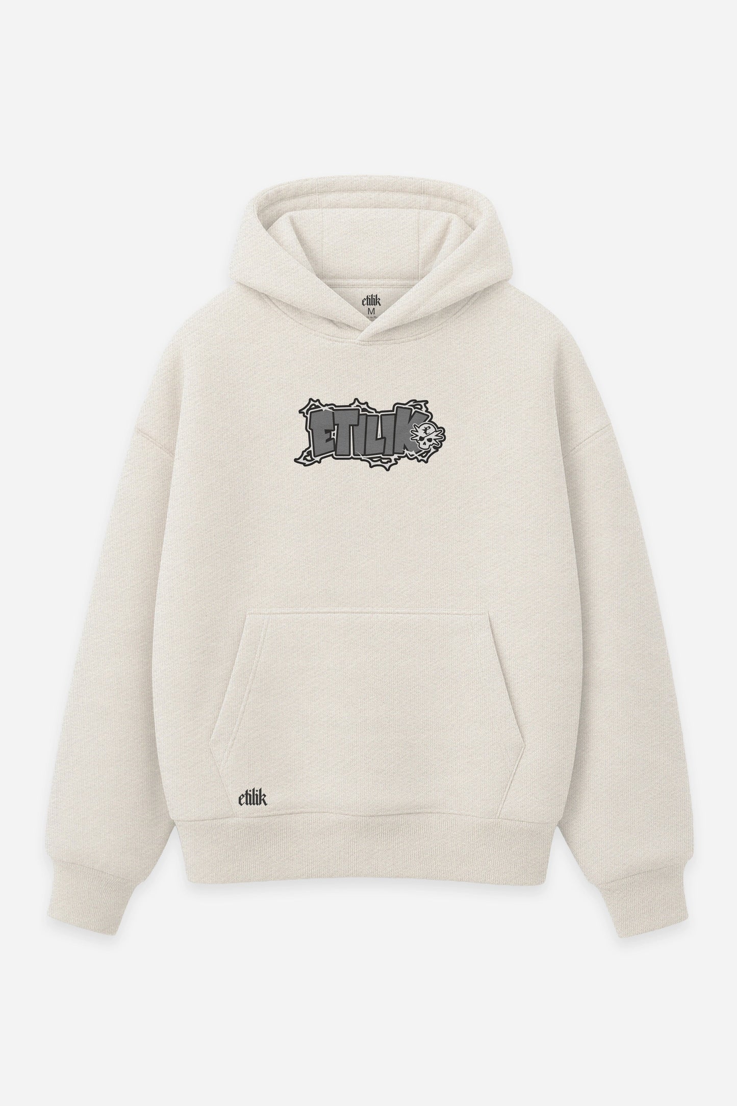 Hoodie Vegebass grey vanilla, face : logo Etilik, bootleg DBZ, sweat à capuche Etilik Wear