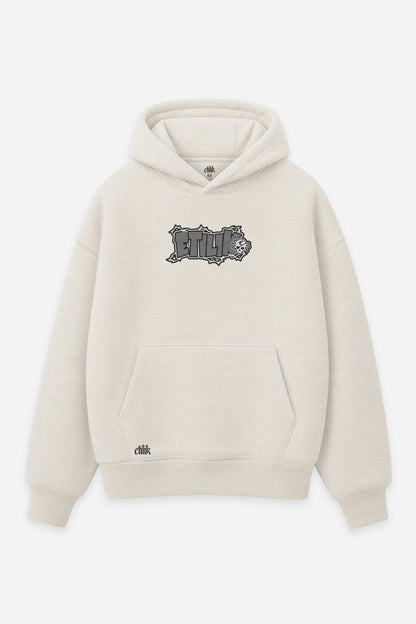 Hoodie Vegebass grey vanilla, face : logo Etilik, bootleg DBZ, sweat à capuche Etilik Wear