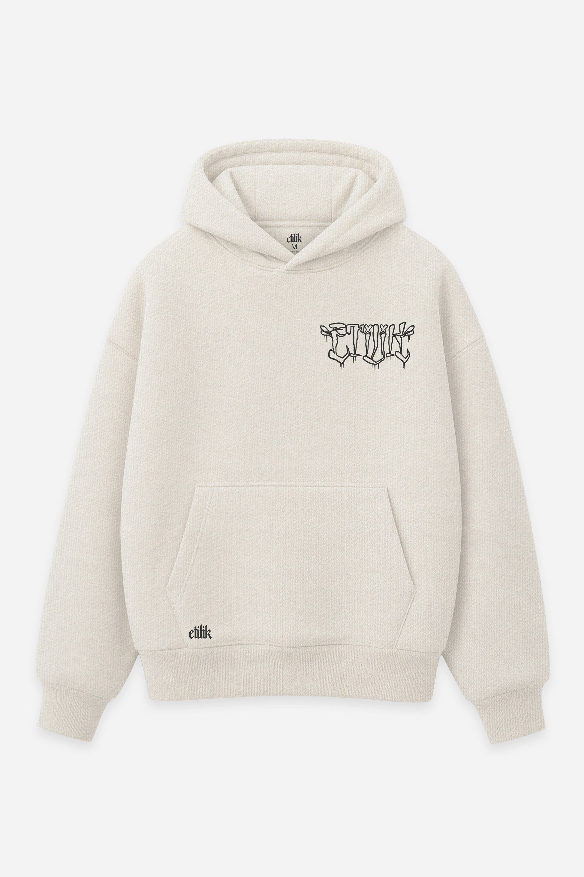 Hoodie We are Tekno vanilla, face : logo We are Tekno, design tattoo, sweat à capuche Etilik Wear